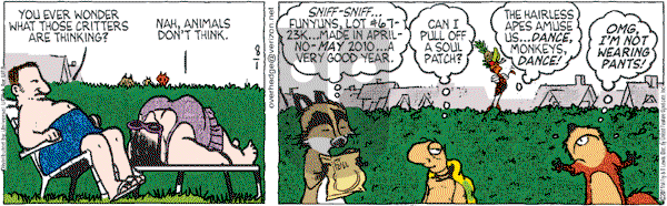 Over the Hedge on Monday August 1, 2011 Comic Strip