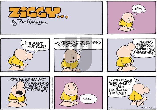 Ziggy on Sunday July 16, 2017 Comic Strip
