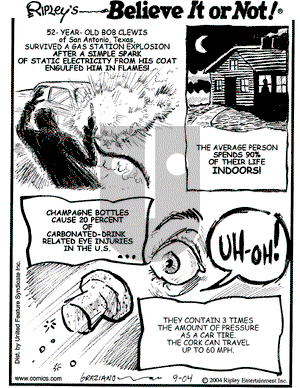 Ripley's Believe It or Not on Saturday September 4, 2004 Comic Strip