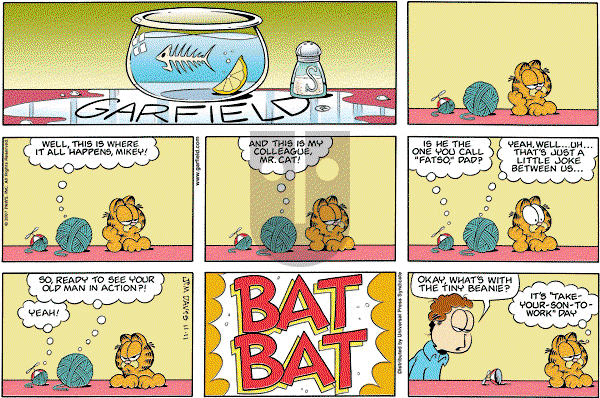 Garfield on Sunday November 11, 2007 Comic Strip