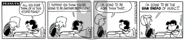 Peanuts on Thursday June 1, 1961 Comic Strip