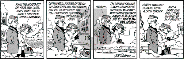 Doonesbury on Saturday December 19, 1981 Comic Strip