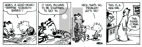 Calvin and Hobbes on Thursday September 12, 1991 Comic Strip