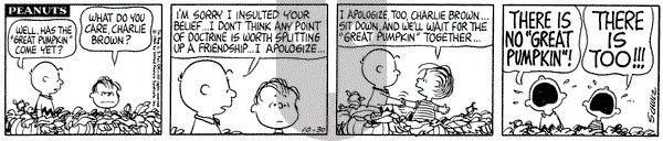 Peanuts on Saturday October 30, 1965 Comic Strip