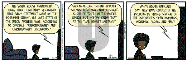 The Boondocks on Saturday July 19, 2003 Comic Strip