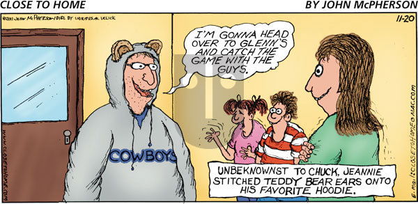 Close to Home - Sunday November 20, 2011 Comic Strip
