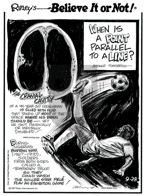 Ripley's Believe It or Not on Friday September 28, 2007 Comic Strip