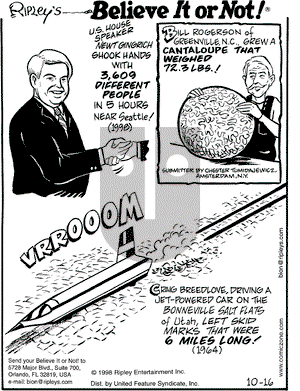 Ripley's Believe It or Not on Tuesday October 20, 1998 Comic Strip