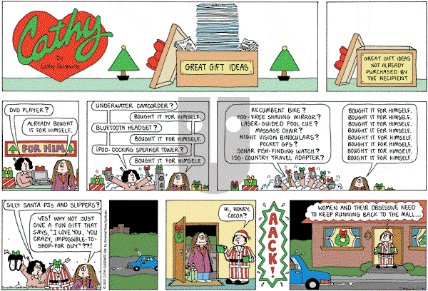 Cathy Classics - Sunday December 16, 2007 Comic Strip