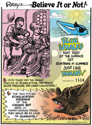Ripley's Believe It or Not on Thursday November 14, 2013 Comic Strip