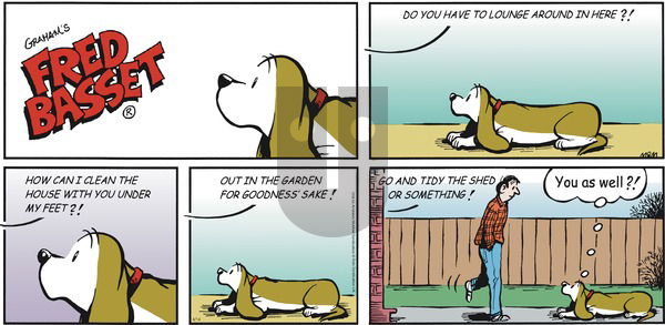 Fred Basset on Sunday April 14, 2019 Comic Strip