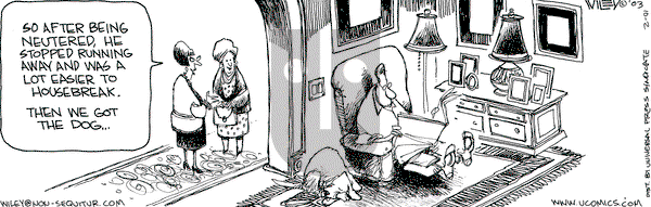 Non Sequitur on Thursday October 2, 2003 Comic Strip