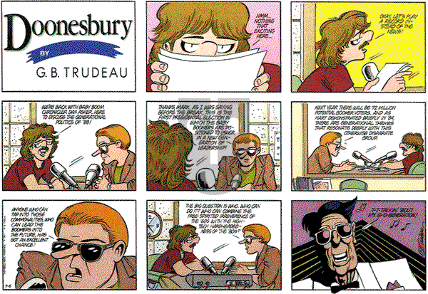 Doonesbury on Sunday July 5, 1987 Comic Strip