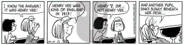 Peanuts on Tuesday October 15, 1985 Comic Strip