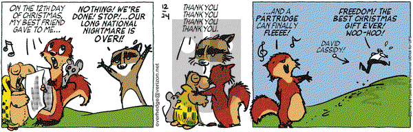 Over the Hedge on Saturday December 24, 2011 Comic Strip