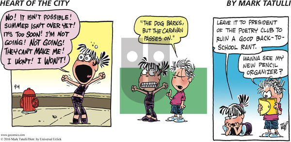 Heart of the City on Sunday September 4, 2016 Comic Strip