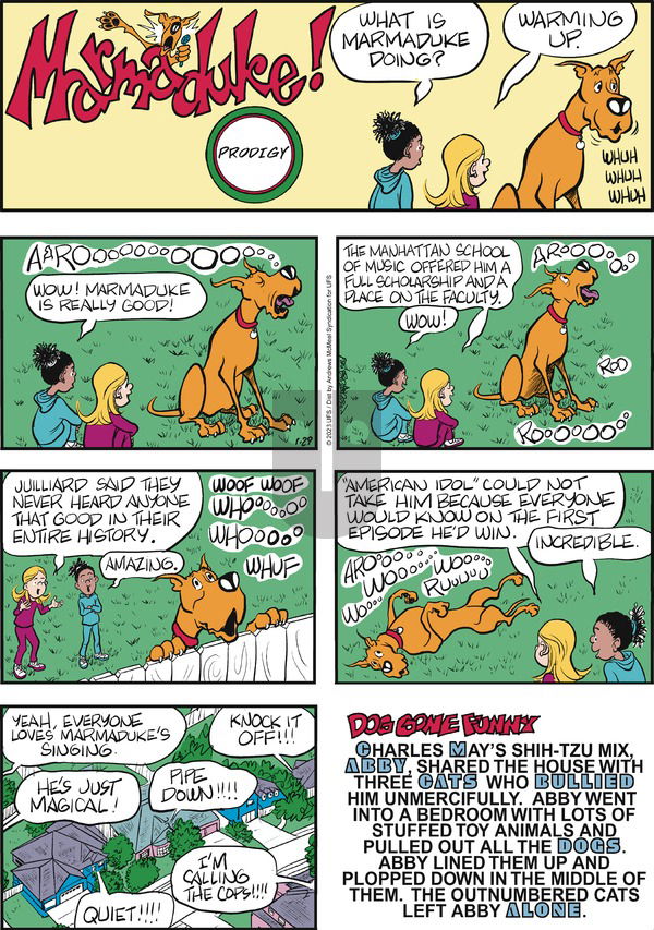 Marmaduke - Sunday January 29, 2023 Comic Strip