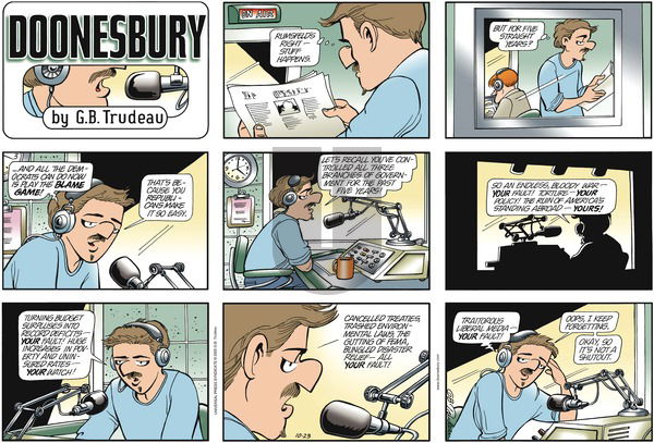 Doonesbury on Sunday October 23, 2005 Comic Strip