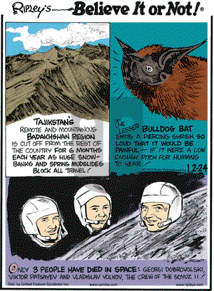 Ripley's Believe It or Not on Friday December 24, 2010 Comic Strip