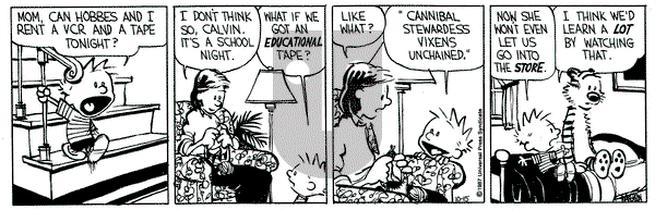 Calvin and Hobbes on Thursday October 15, 1987 Comic Strip