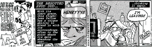 Over the Hedge on Tuesday January 8, 2002 Comic Strip