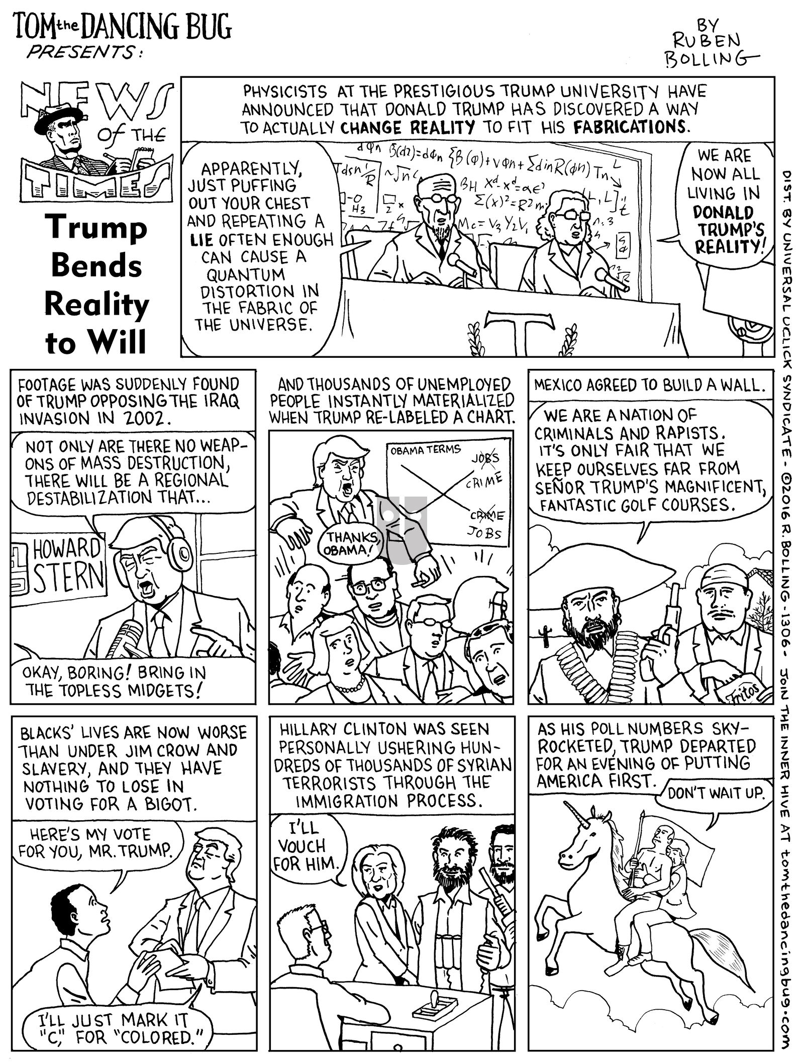 Tom the Dancing Bug - Monday September 26, 2016 Comic Strip