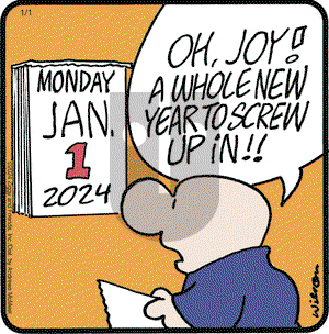 Ziggy - Monday January 1, 2024 Comic Strip