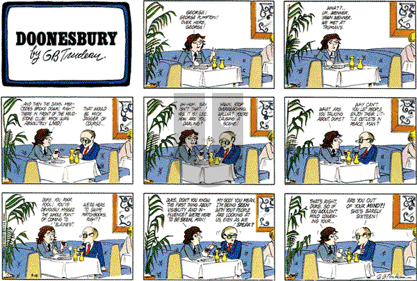 Doonesbury on Sunday September 18, 1977 Comic Strip