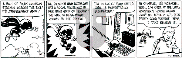 Calvin and Hobbes on Tuesday April 3, 1990 Comic Strip
