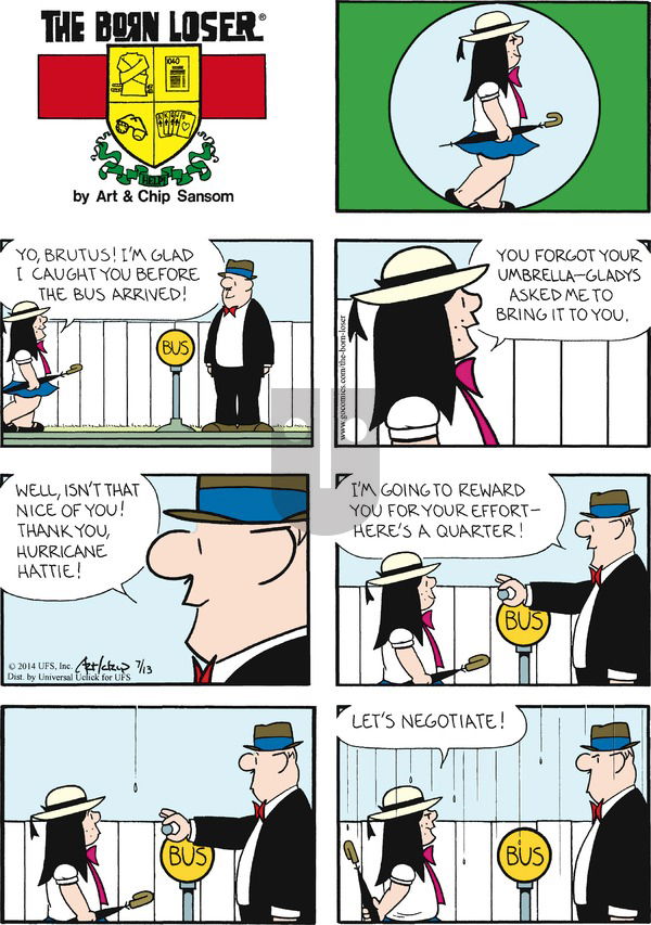 The Born Loser on Sunday July 13, 2014 Comic Strip