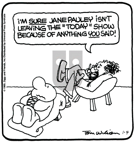 Ziggy - Thursday January 4, 1990 Comic Strip