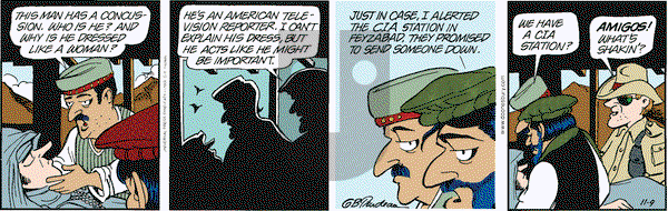 Doonesbury on Friday November 9, 2001 Comic Strip