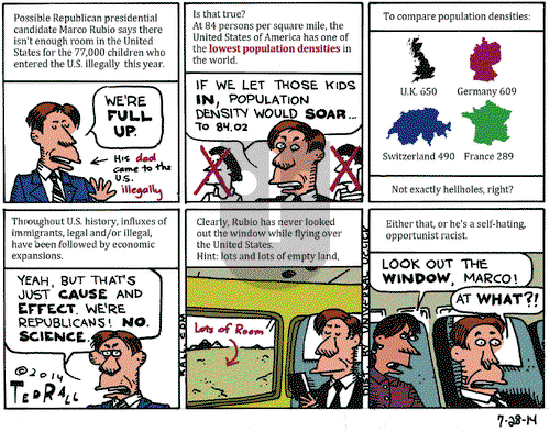 Ted Rall on Monday July 28, 2014 Comic Strip