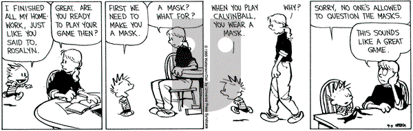 Calvin and Hobbes on Saturday September 9, 1995 Comic Strip