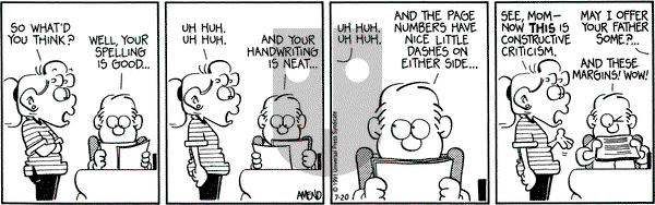 FoxTrot on Saturday July 20, 1991 Comic Strip