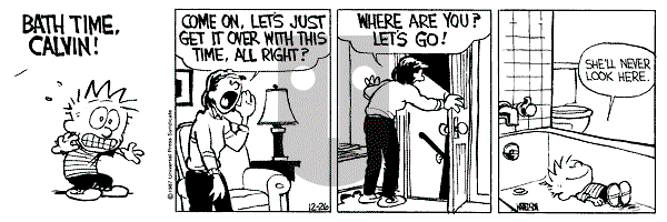 Calvin and Hobbes - Saturday December 26, 1987 Comic Strip