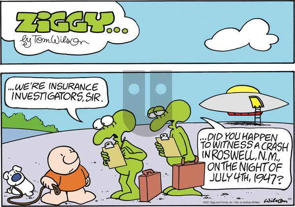 Ziggy on Sunday August 8, 2021 Comic Strip