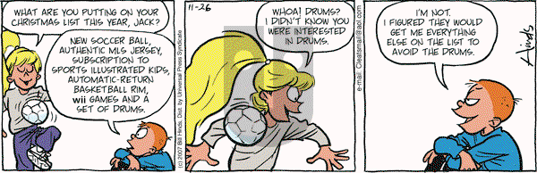 Cleats on Monday November 26, 2007 Comic Strip