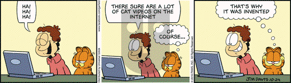 Garfield on Monday October 24, 2016 Comic Strip