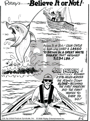 Ripley's Believe It or Not on Tuesday February 1, 2000 Comic Strip