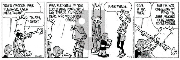 Frazz on Tuesday April 23, 2002 Comic Strip
