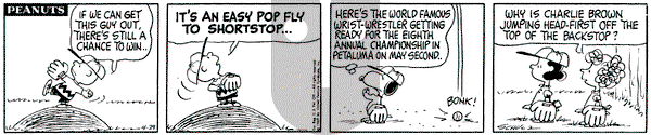 Peanuts on Tuesday April 29, 1969 Comic Strip