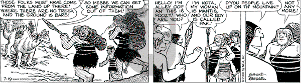 Alley Oop on Wednesday July 19, 2000 Comic Strip