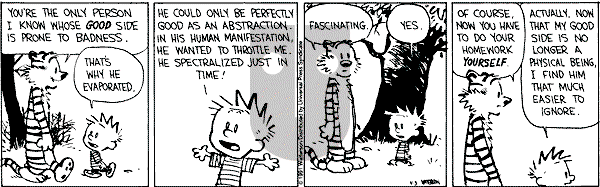 Calvin and Hobbes - Wednesday April 3, 1991 Comic Strip
