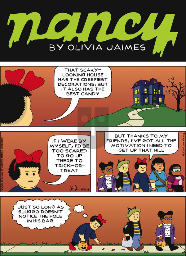 Nancy on Sunday October 27, 2019 Comic Strip