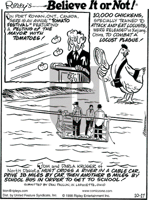 Ripley's Believe It or Not on Thursday May 27, 1999 Comic Strip