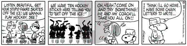 Peanuts on Friday January 6, 1978 Comic Strip