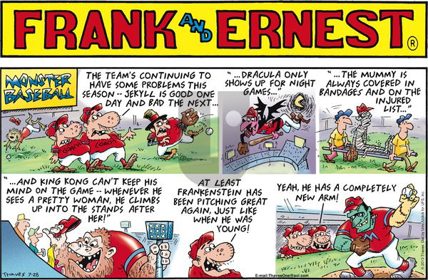 Frank and Ernest on Sunday July 28, 2013 Comic Strip