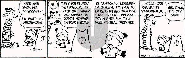 Calvin and Hobbes - Thursday February 22, 1990 Comic Strip