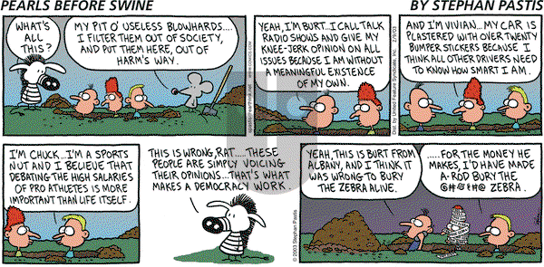 Pearls Before Swine on Sunday February 9, 2003 Comic Strip